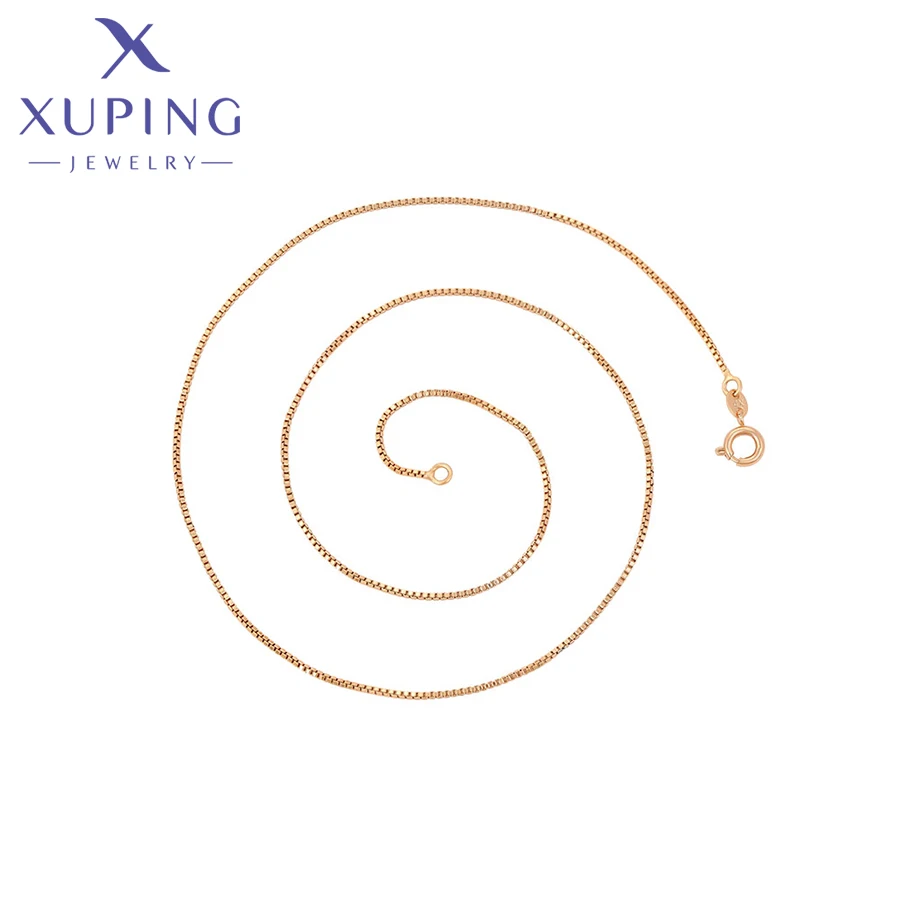 Xuping Jewelry 45cm Charm Style Box Chain for Pendant Necklace Women Trendy Jewellery Copper Alloy Exquisite Gift X000656243