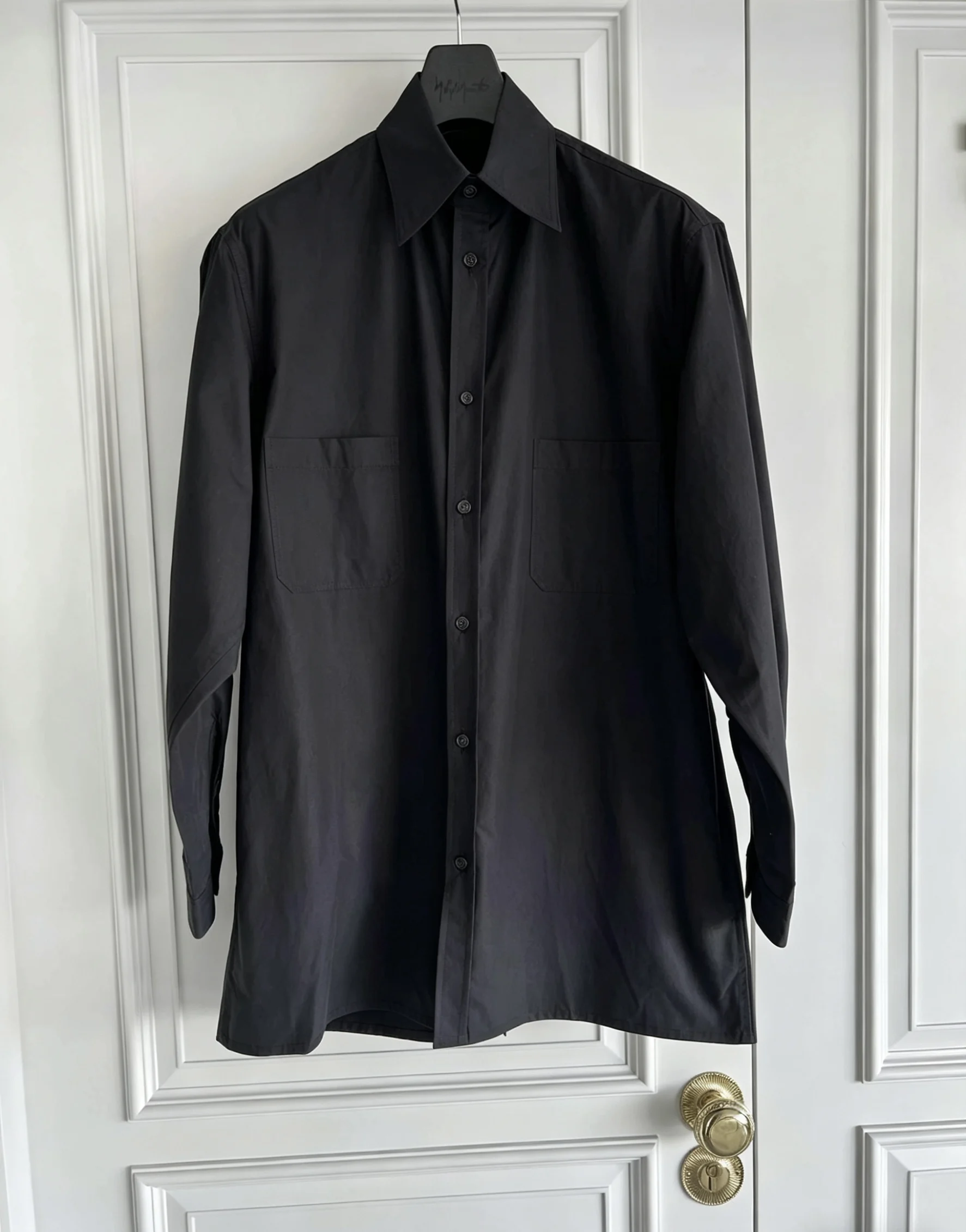 TOP-YAMAMOTO original design black long-sleeved pure cotton shirt