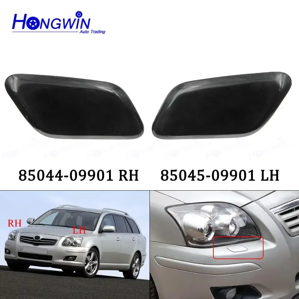 Headlight Washer Cap Headlight Cleaning Water Spray Nozzle Cover For Toyota AVENSIS T25 2006 2007 2008 85045-09901 85044-09901