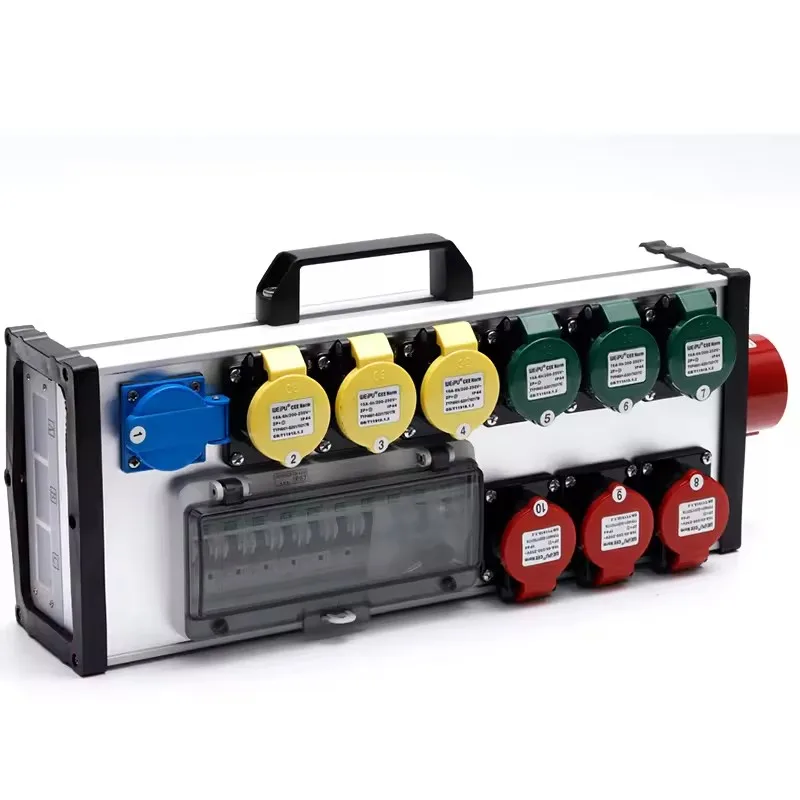 9-way Power Distribution Box Power Box Stage Performance LED Large Screen Light Sound Portable Power Distribution Through Box