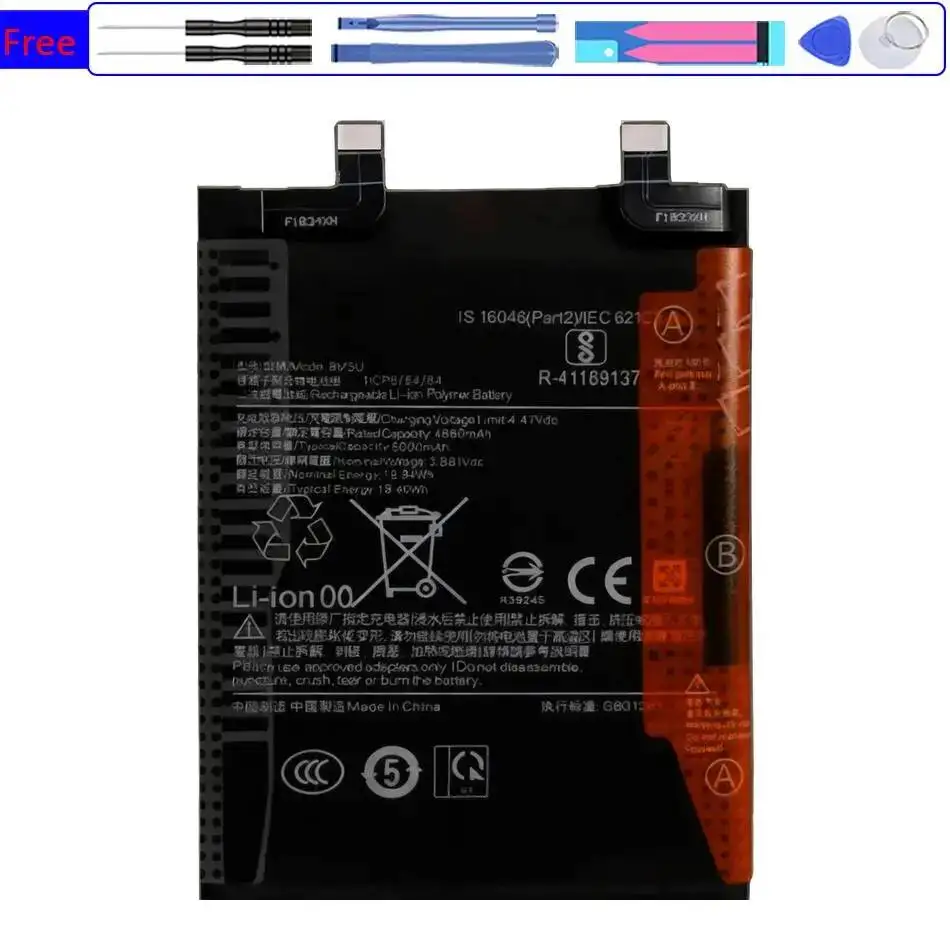 

Mobile Phone Battery For Xiaomi Redmi Note 13 Pro Plus Note13pro+ Reliable Power Supply High Compatibility BM5U 5000Mah
