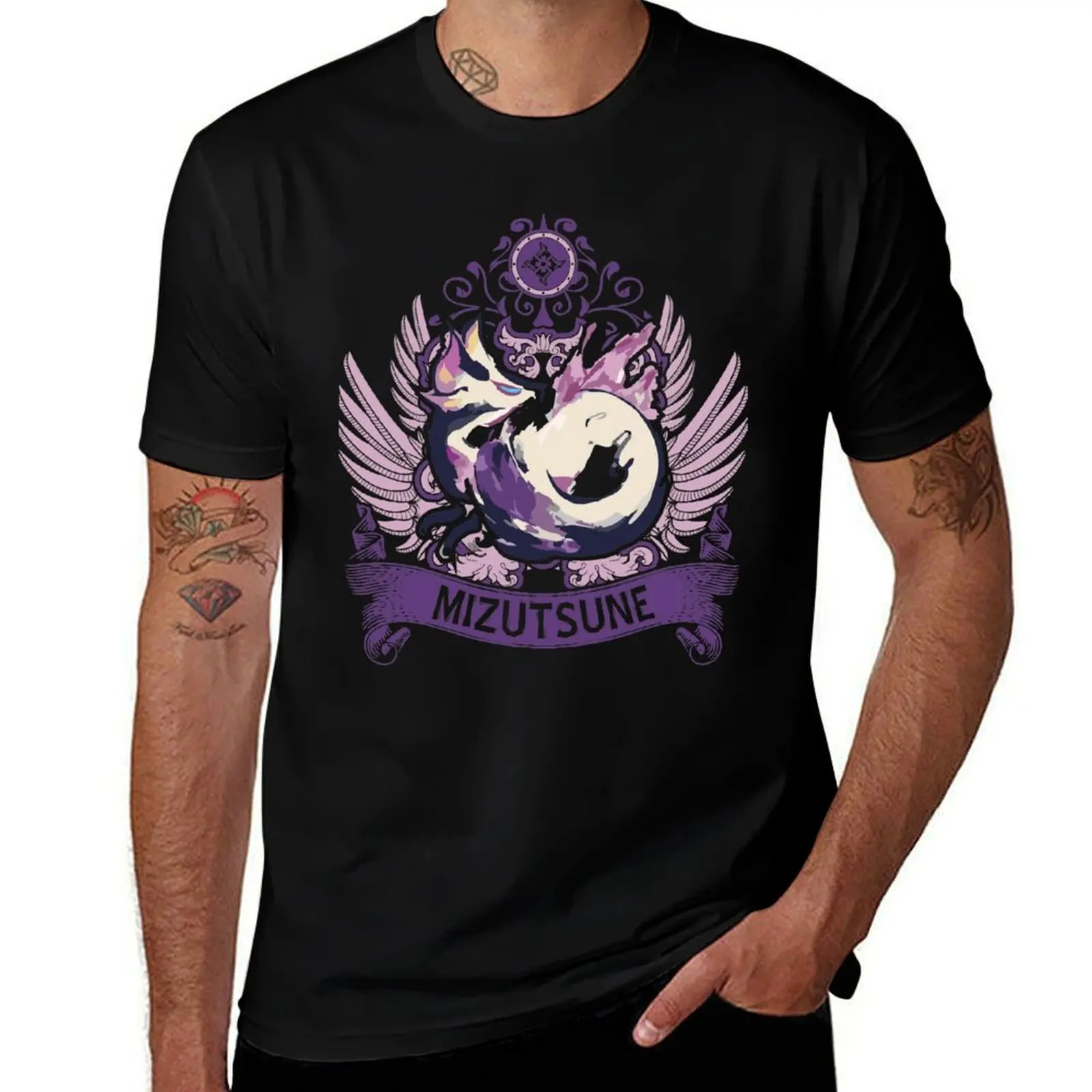 

MIZUTSUNE - LIMITED EDITION T-Shirt blacks tops croswit shirt man plus size men clothing