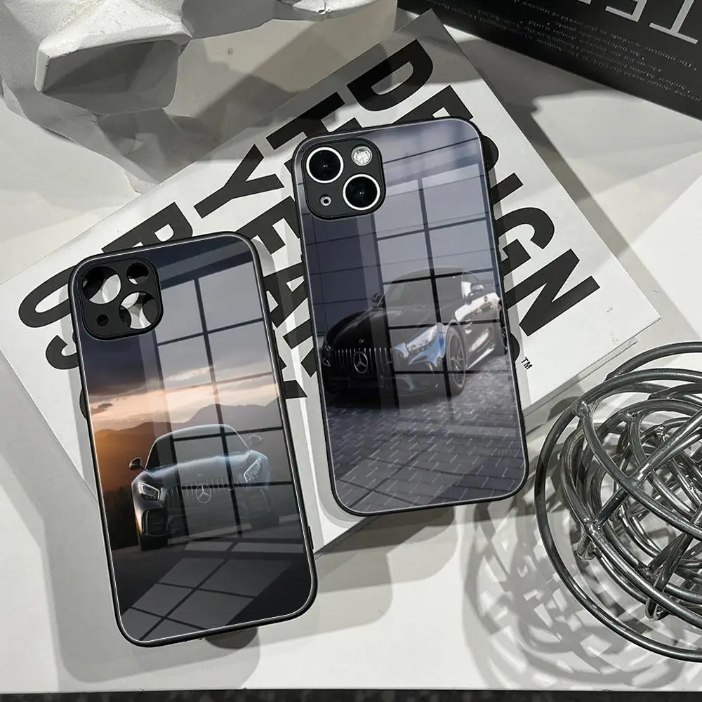 Cool Domineering M-Mercedes-ES Phone Case For iPhone 17 17 Air 16 16e 15 14 13 12 11 X XR XS Plus Pro Max Mini Glass Phone Case
