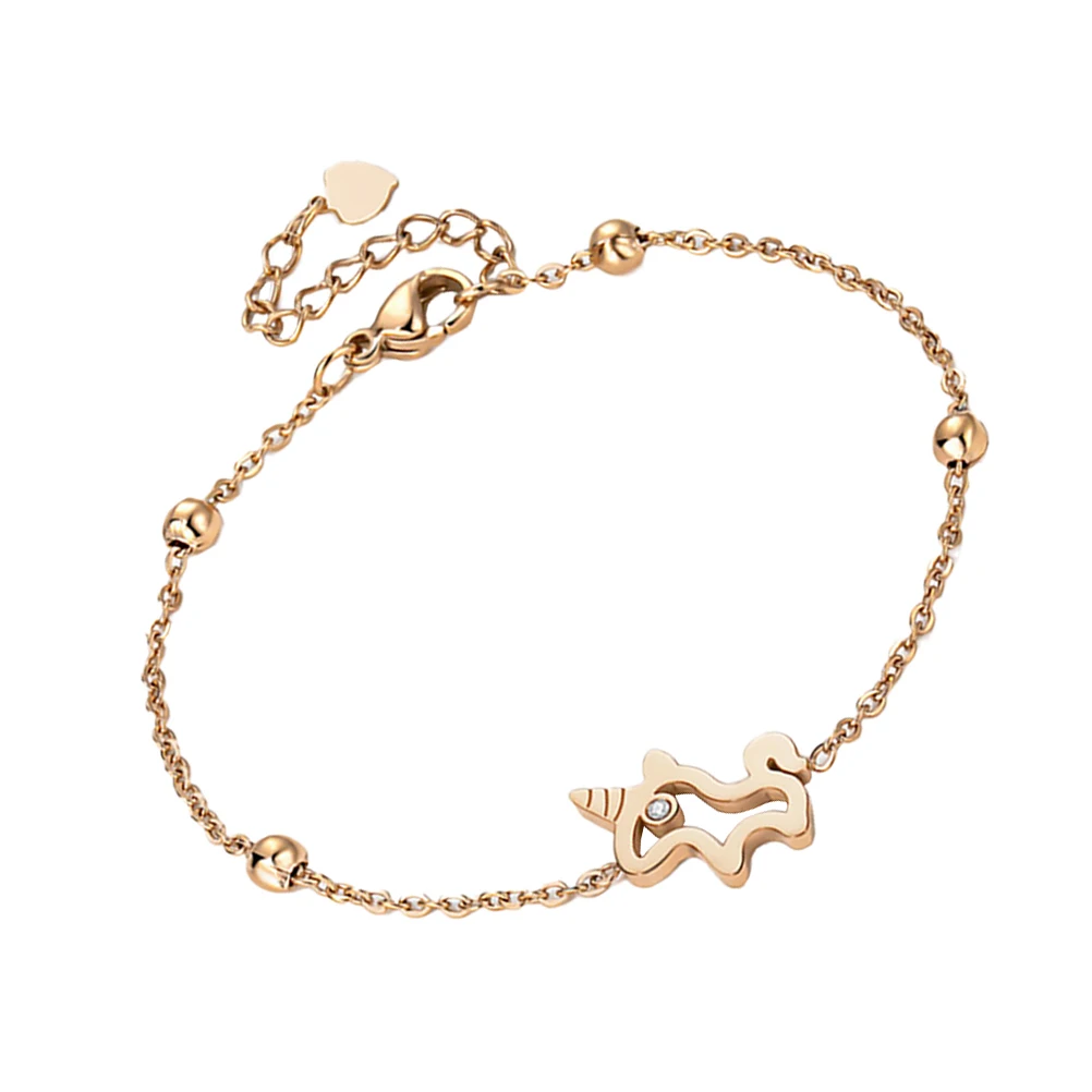 

1 Piece Diamond Bracelet Women Unicorn Bangle Elegant Wrist Jewelry for Party Birthday Gift Fashionable Girl Hand Jewelry