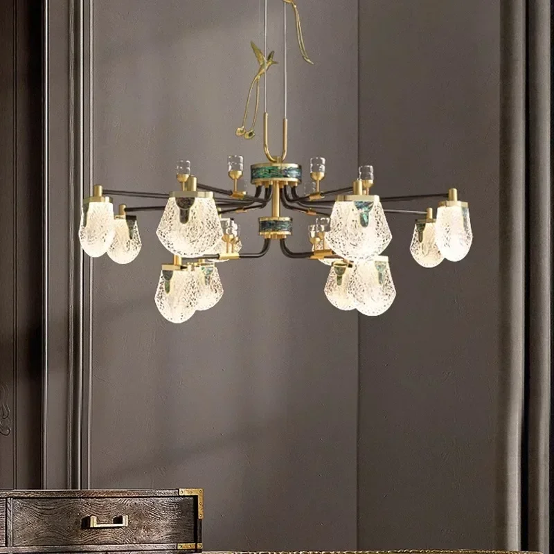 

GHJUYIOL YECTSKIModern light luxury crystal chandelier lighting Ceiling lamps hanging light led chandeliers for the living room