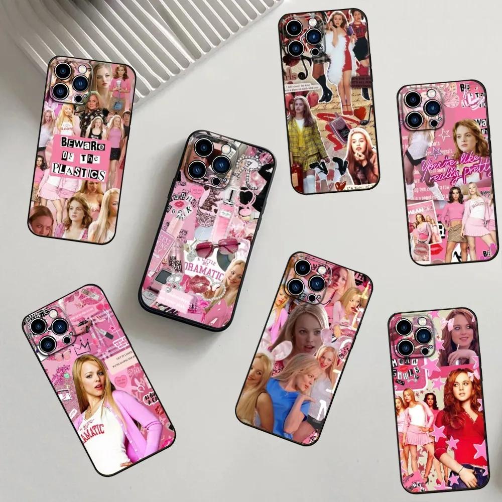 R-Regina George Phone Case For iPhone 16,15,14,13,12,11,Pro,X,XS,Max,XR,Plus,Mini Soft Silicone Black Shockproof TPU