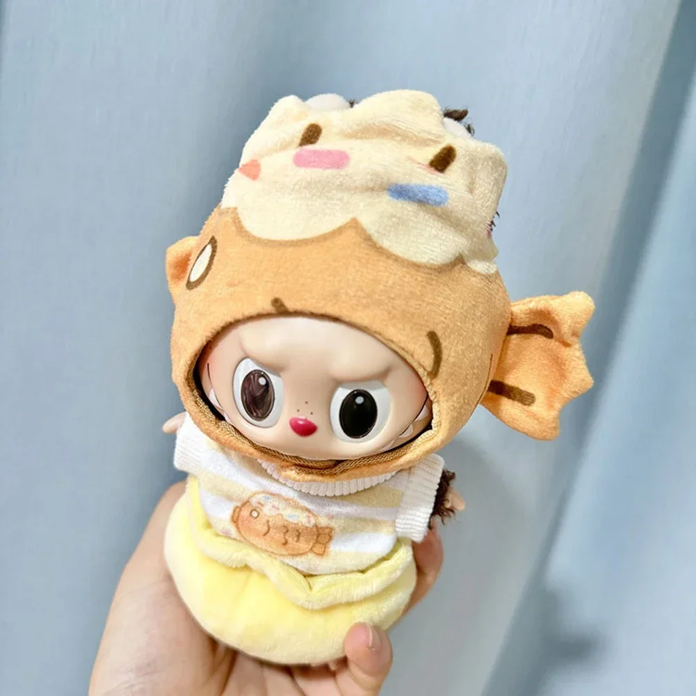 17cm Mini Plush Doll'S Clothes Outfit Accessories For Korea Kpop Exo Labubu Idol Dolls snapper Braised Bread Pants set Clothing