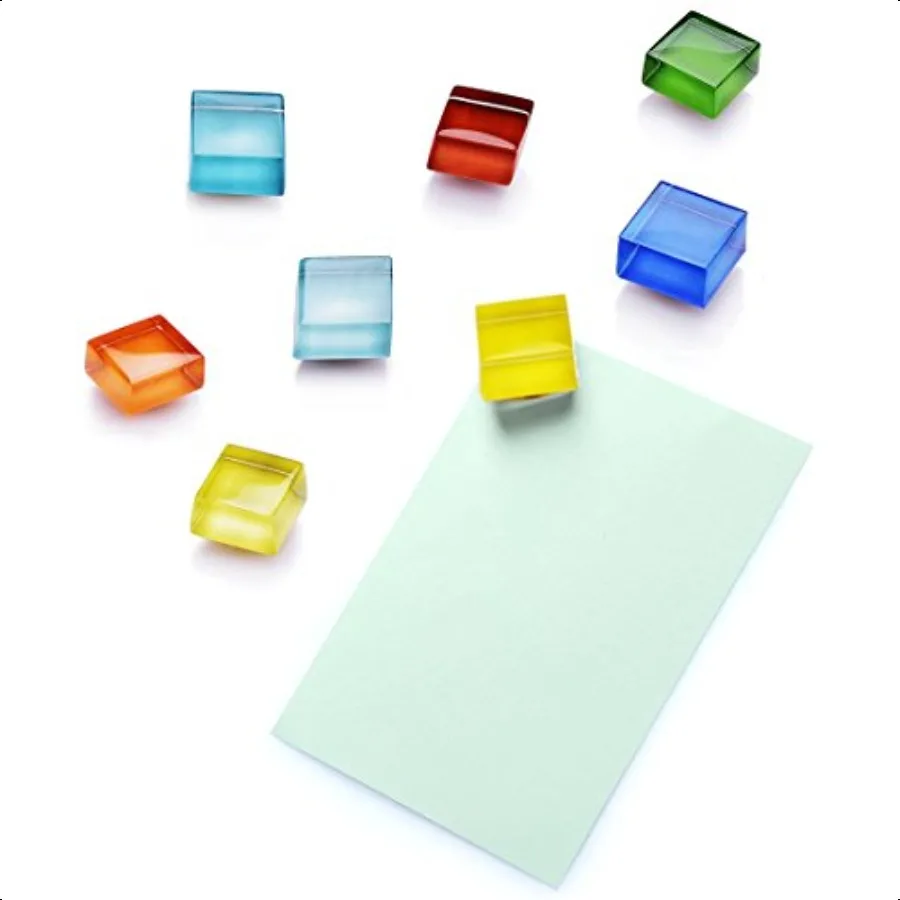 مغناطيس ثلاجة 24 لونًا، مغناطيس ثلاجة ملون مع تصميمات زخرفية لطيفة لزجاج خزانة المطبخ المكتبي