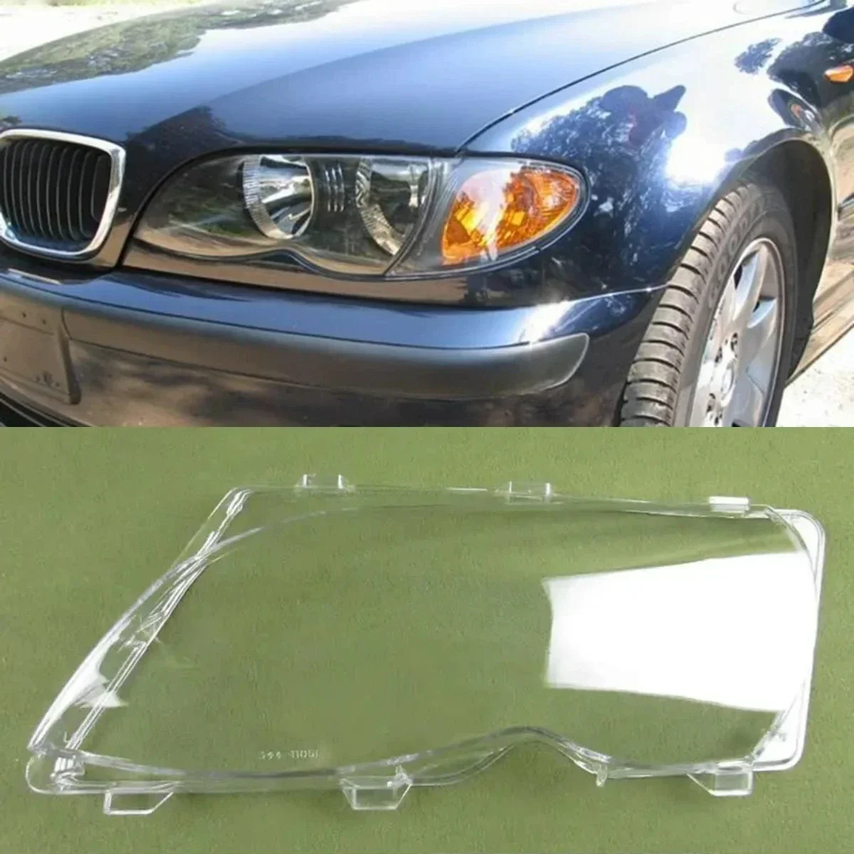 For BMW E46 3 Series 316 318 320 325 328 330 Headlight Shell Transparent Headlamp Cover Lampshade Plexiglass 2002 2003 2004