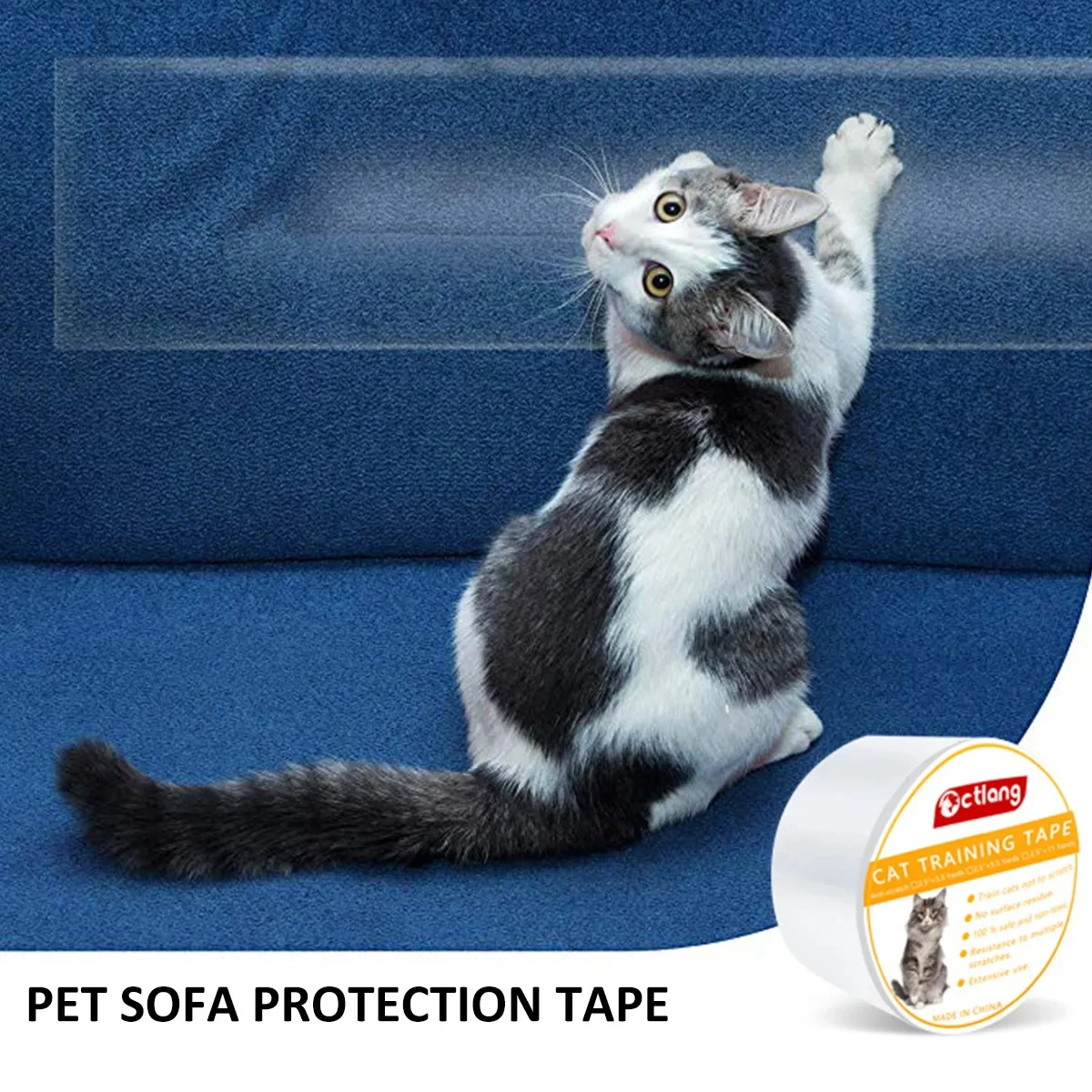 3M Cat Self-Adhesive Anti-scratch Protective Adhesive tape Pet Furniture Sofa tape Training Pet Safe and Transparent