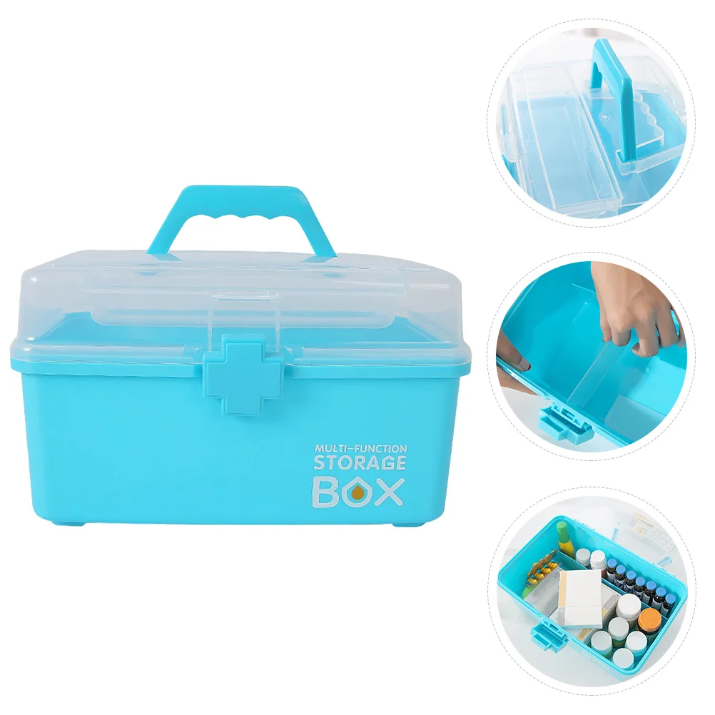 منظم محمول على شكل صندوق دواء متين للأدوية، عناصر صغيرة مثالية للأنشطة الخارجية للمكتب المنزلي والمدرسة #4