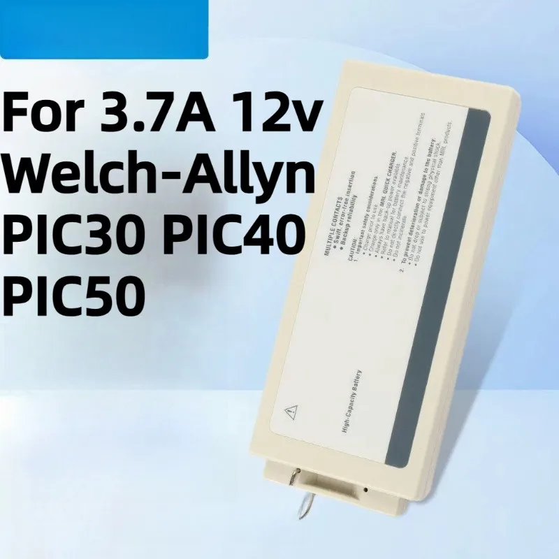 For 3.7A 12v Welch-Allyn PIC30 PIC40 PIC50 Defibrillator Monitor Battery