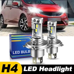 1pc/2Pcs For Nissan Note E11 2006-2013 Versa 2007-2019 Car Headlamp White H4 9003 LED Headlight Hi/Low Beam Bulbs 12000lm Canbus