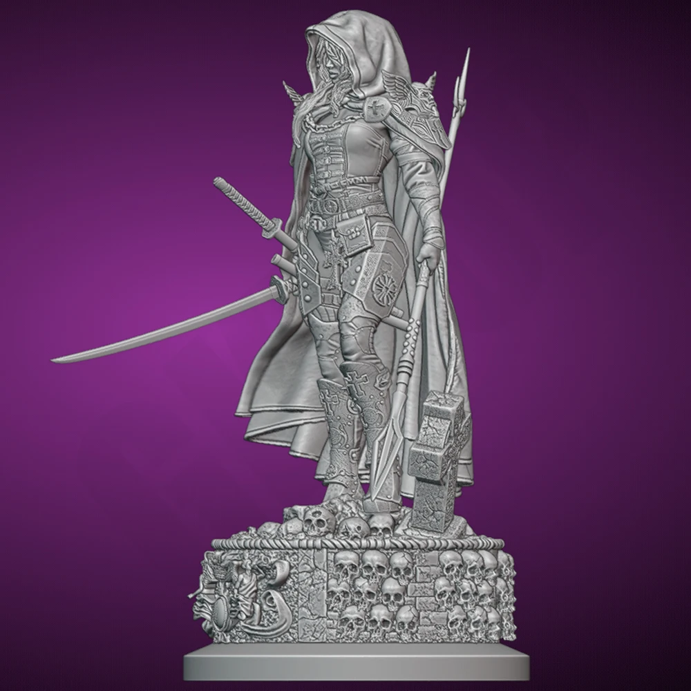 1/24 Magdalena أنثى المحارب تمثال راتنج لعبة غير مصبوغ GK دمية المفكك ثلاثية الأبعاد طباعة الجمعية مصغرة تخفيض تمثال لعبة