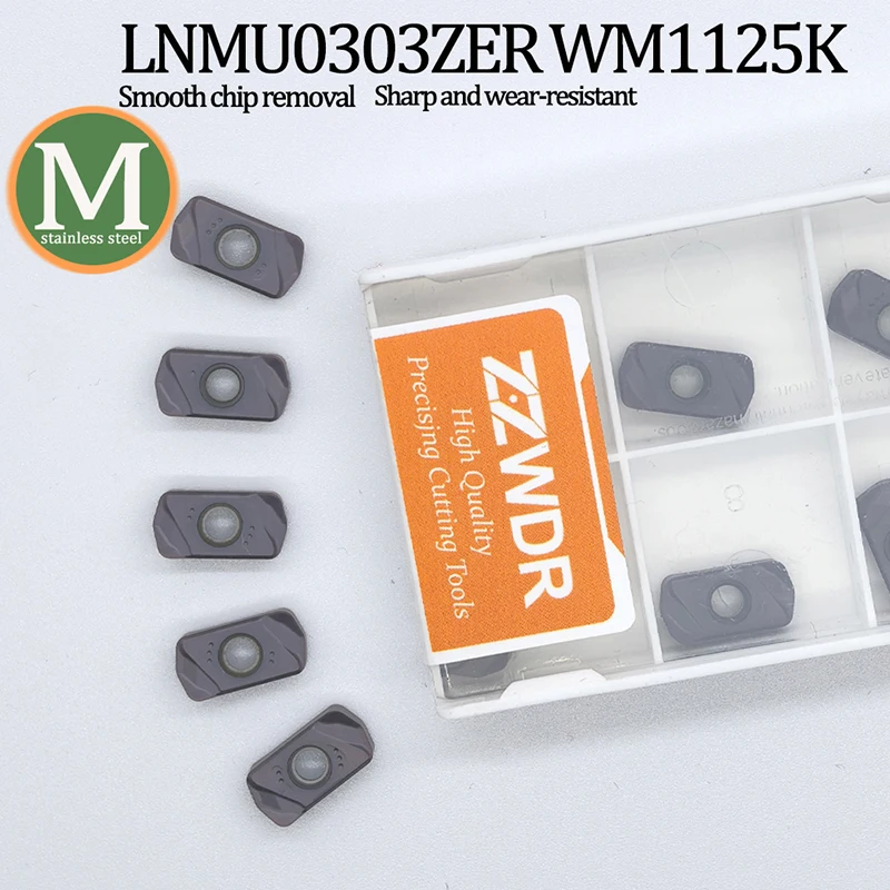 

ZZWDR LNMU0303ZER WM1125K Fast Feed Milling Inserts Turning Tools CNC Cutter Blade High Quality Lathe Tools For Stainless Steel