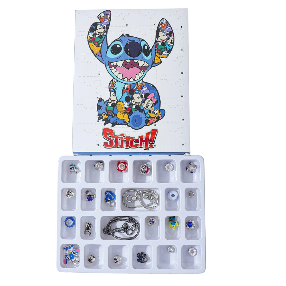 กล่องสุ่มของเล่นจี้เคลือบลายดิสนีย์ ลิโลแอนด์สติทช์ ของขวัญน่ารักสร้างสรรค์สำหรับเด็กผู้หญิง ﻿