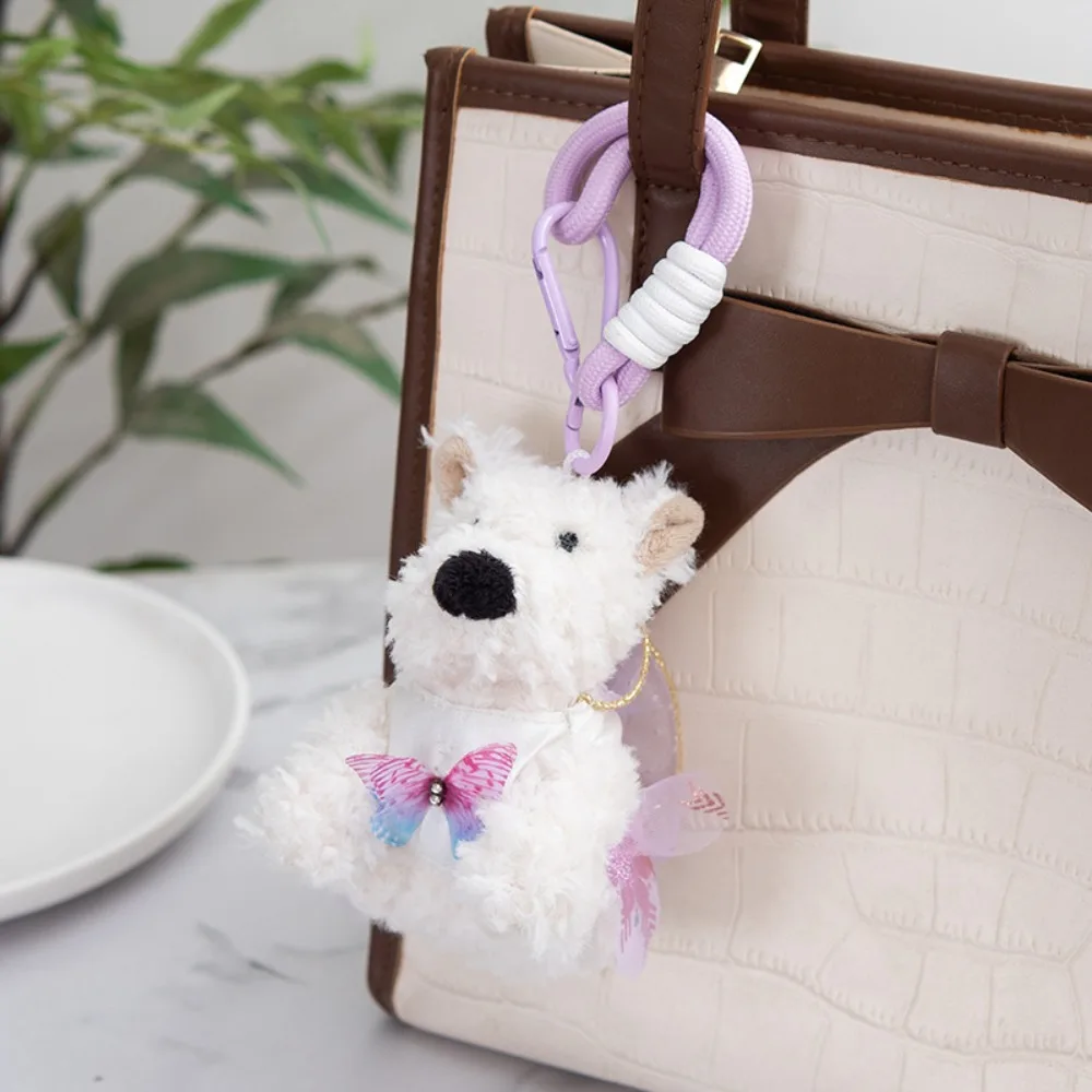 Wypchany Węglikowy West Highland Bag Wisiorek Kreskówkowy Zwierzak Antyzgubny Pluszowy Szczeniak Lalka Brelok Pluszowy Śliczny Samochodowy Wisiorek Dekoracja