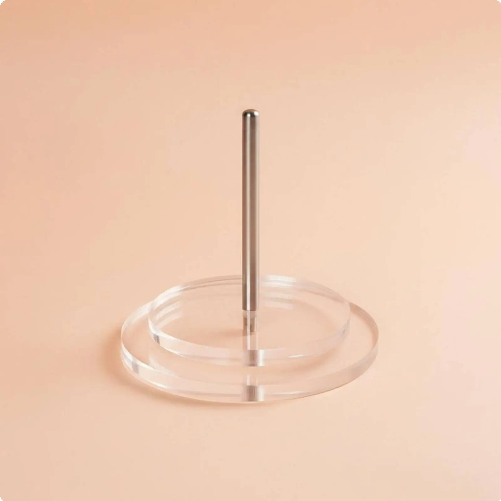 Rotating Acrylic Yarn Holder Stable Crochet Accessory Organizer Knitting Tool with Spindle for Craft Projects