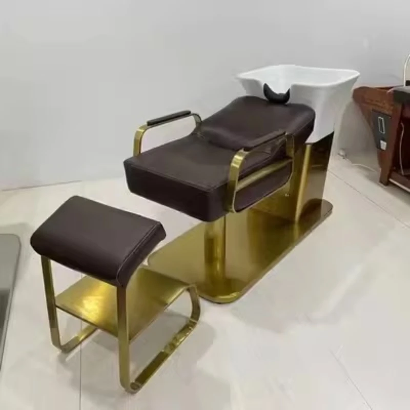 Shampoo Spa Bed Hair Equipment Hairdressing Salon Washbasin Shaving Chairs Stylist Basin Professional Men Chair Chaise Coiffure