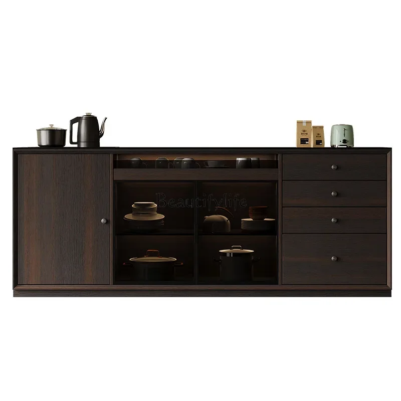 

LJY*Italian solid wood rock slab dining side cabinet