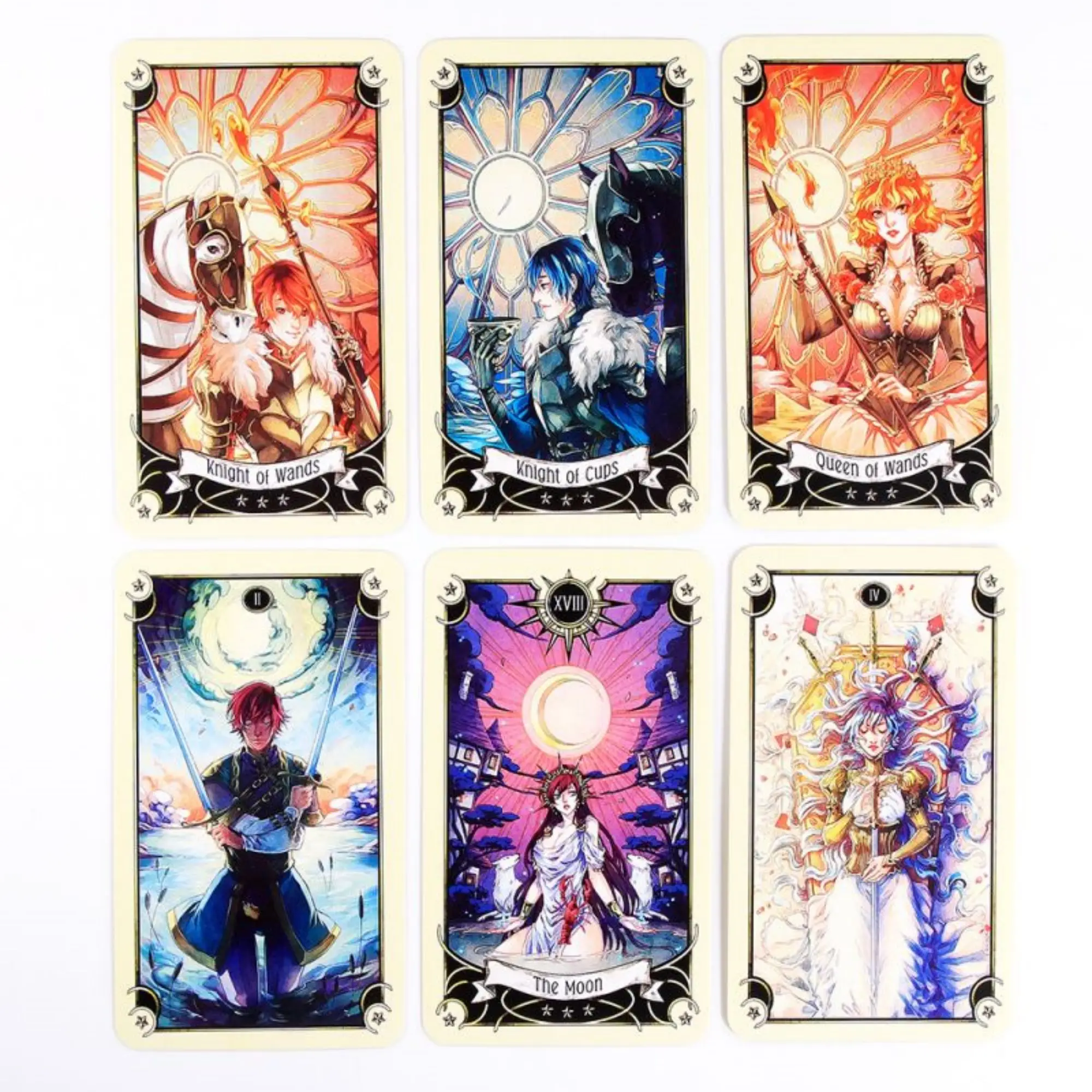 12x7cm Mystical Manga Tarot Card Deck Fortune Telling Game Interactive Game Anime-Inspired for Divination and Entertainment