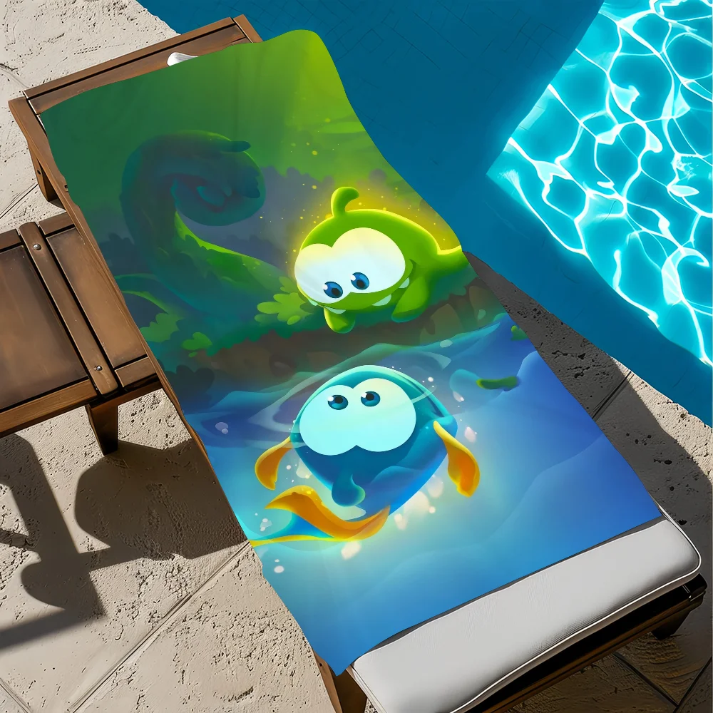 O-Om لطيف n-Nom-m منشفة الشاطئ سريعة الجافة لينة مناشف حمام السباحة هدية للسفر الصالة الرياضية دش التخييم الرياضة #6