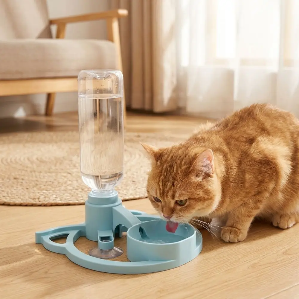 Large Capacity Cat Automatic Water Dispenser Non-Slip Suction Base Spill Proof Cat Water Feeder Food Grade Leak Proof