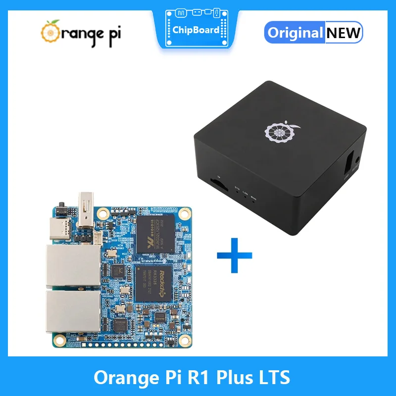 

Orange Pi R1 Plus LTS RK3328 1GB Dual Gigabit Ethernet Gateways OpenWrt LEDE Development Board Metal Shell Soft Routing