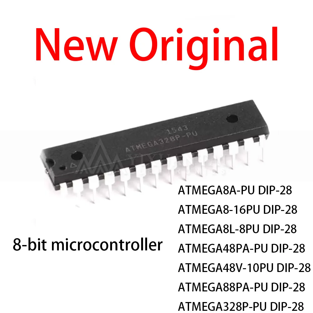 5Pcs/Lot ATMEGA8A-PU ATMEGA8-16PU ATMEGA8L-8PU ATMEGA48PA-PU ATMEGA48V-10PU ATMEGA88PA-PU ATMEGA328P-PU DIP-28 Chipset