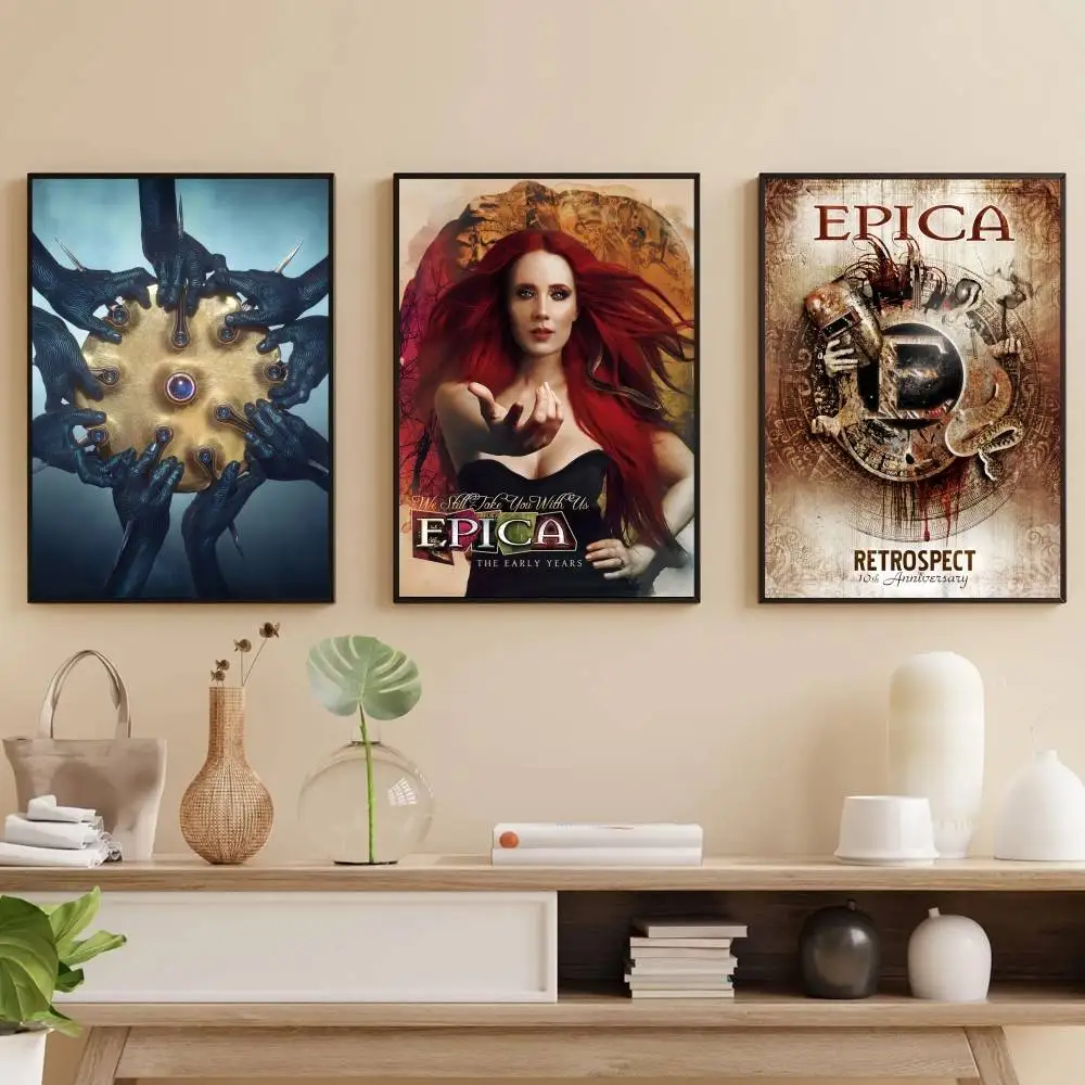 

Aspiral Band E-Epica Poster Self-adhesive Art Waterproof Paper Sticker Coffee House Bar Room