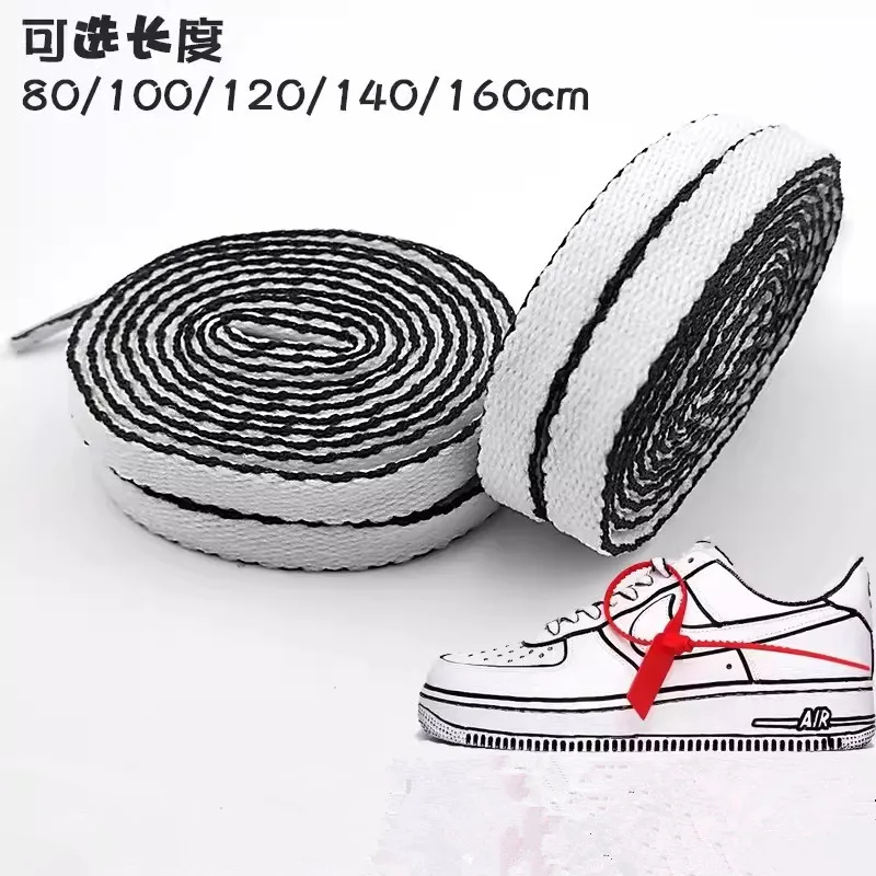 

Personality Shoelace Two dimensions White Black Shoelace Rope Casual Shoelace Sports Strap Shoes Canvas Shoe Laces