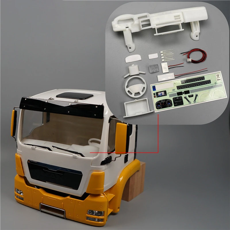 LESU Cab Left/right Center Console LED Dashboard for 1/14 Tamiya RC Truck Tipper MAN TGS Model Car DIY Parts