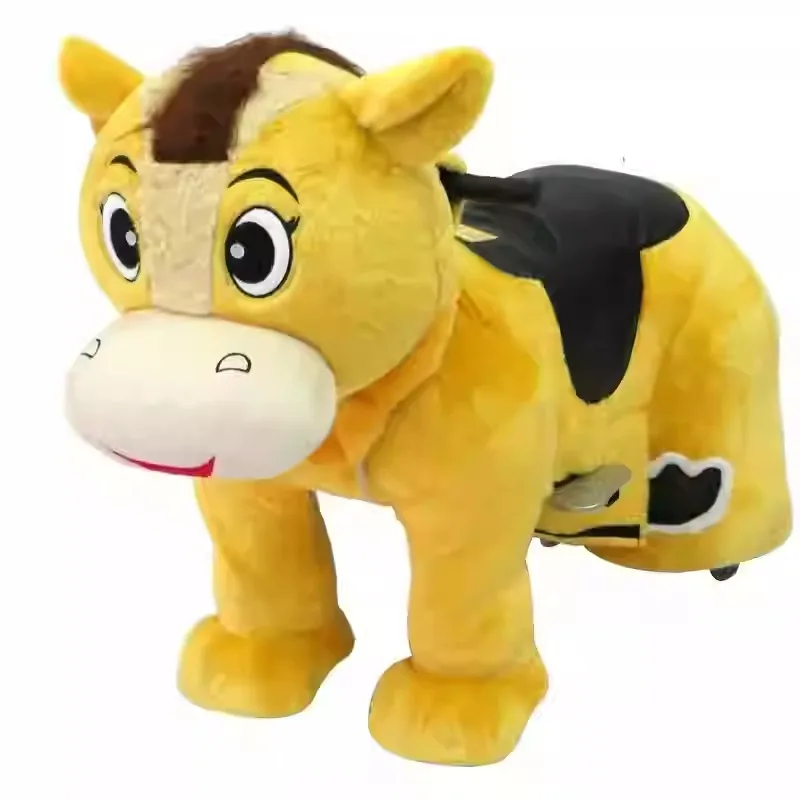 

Musical plush animal electric scooter Unisex Coin-Operated Electric Animal Ride Kids' Amusement Walking on Toy