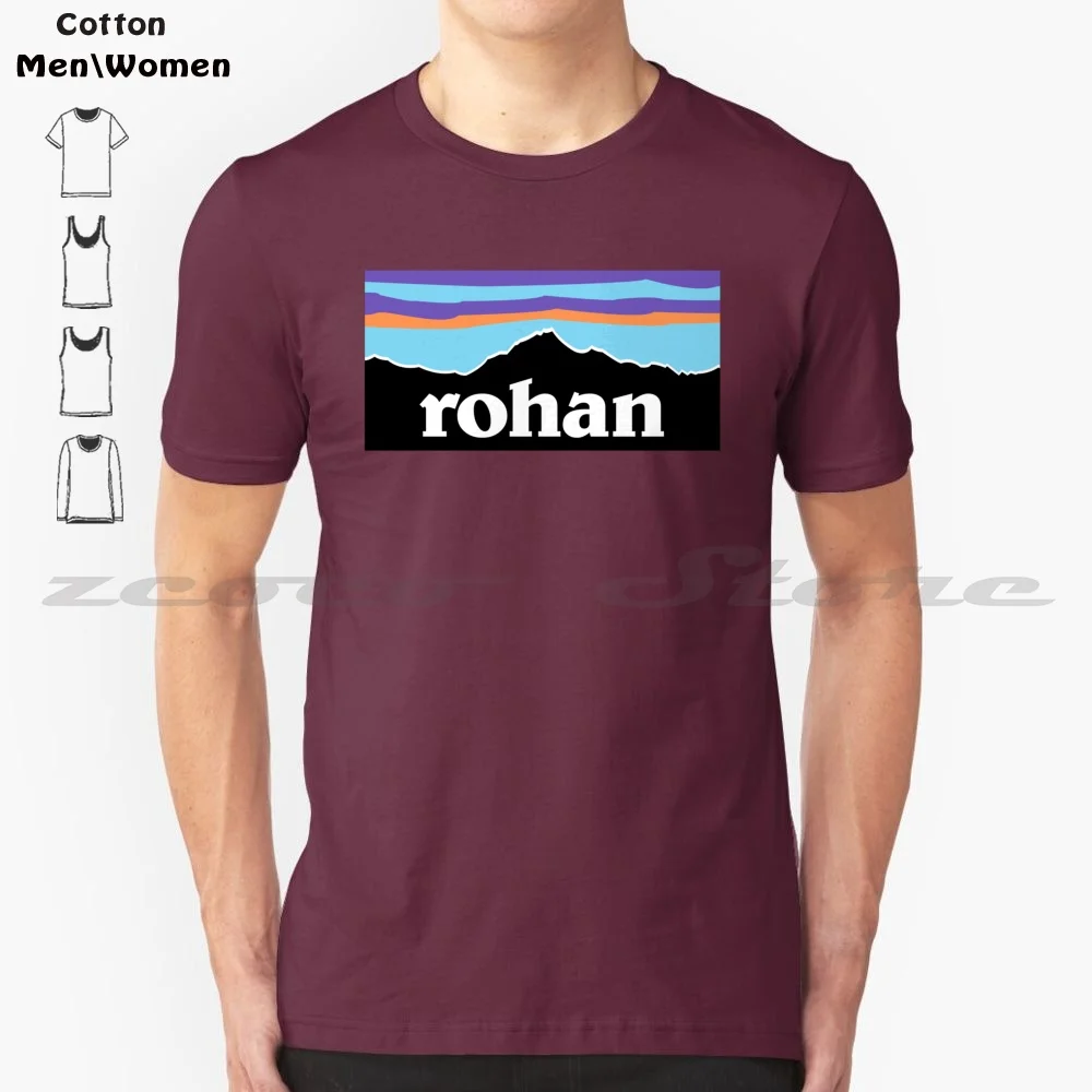 Rohan Mountain 100% Cotton Men And Women Soft Fashion T-Shirt Rings Of Power Tolkien Rohan Gondor Shire Middle Earth Biblo