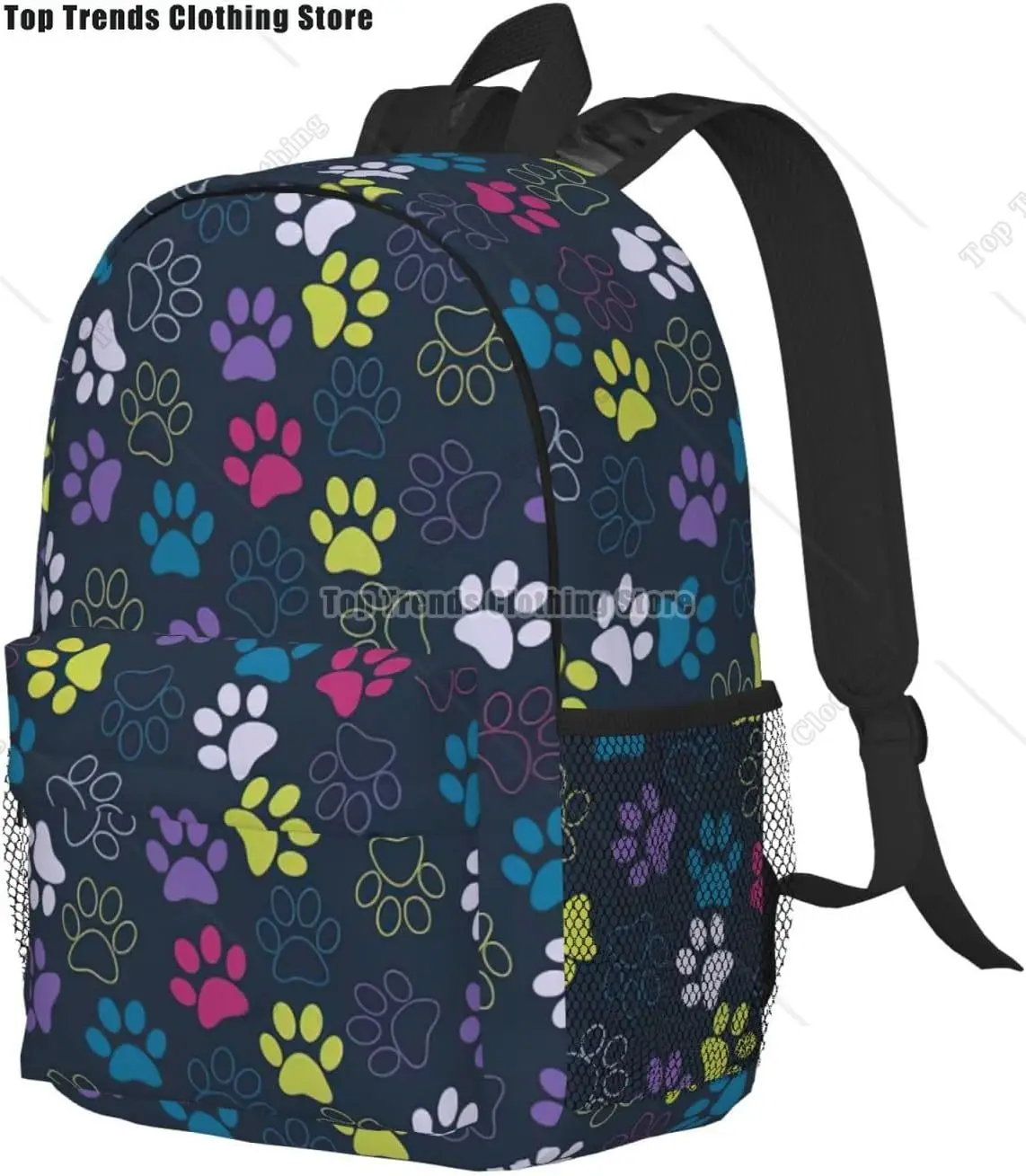 Cute Dog Paw Print Adults Backpack Lightweight Backpacks For Hiking Work Laptop Backpack Men Women