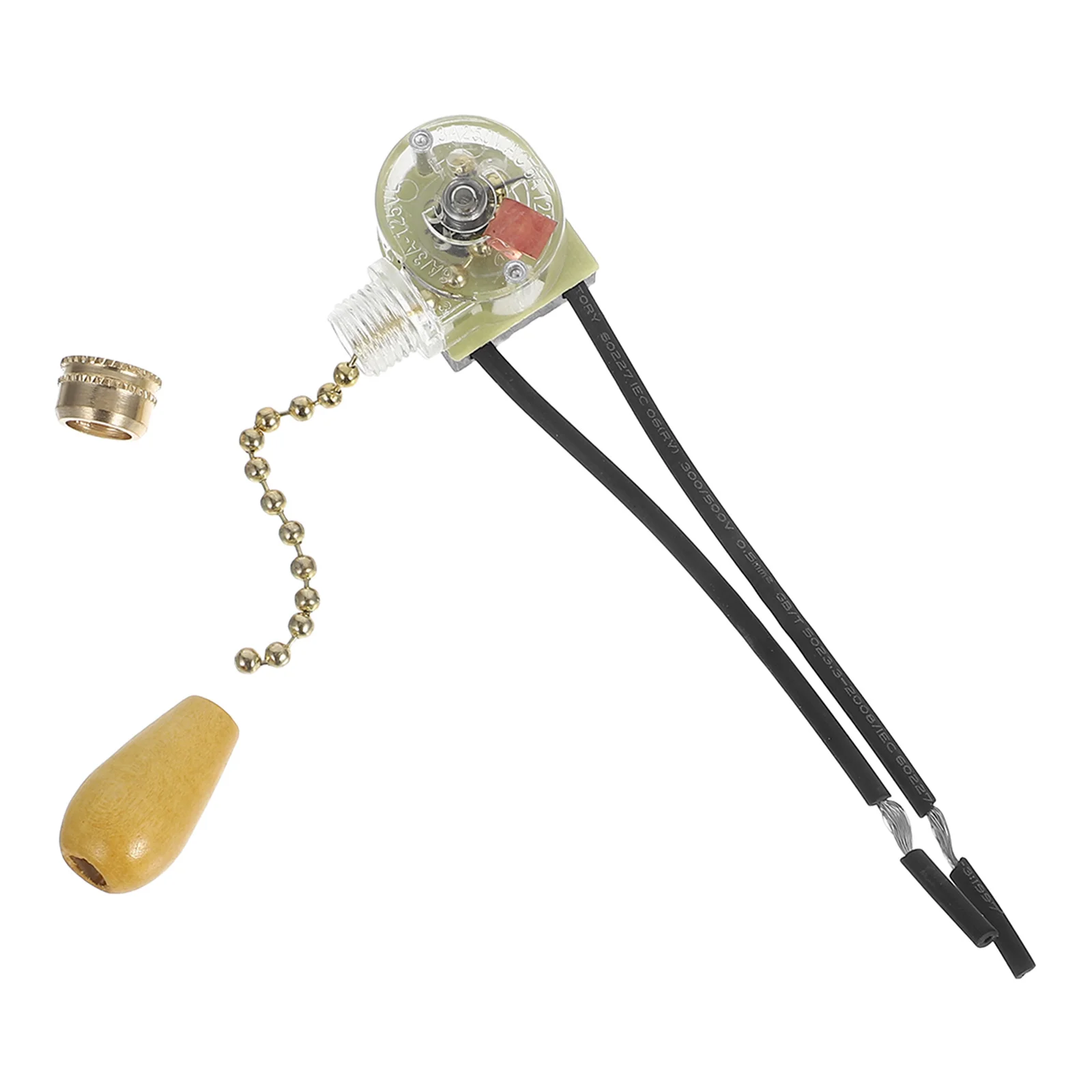 

3Pcs Durable Plastic Pull Chain Switches for Ceiling Lights Pendant Lamps Wall Fixtures Easy Install Smooth Operation Golden