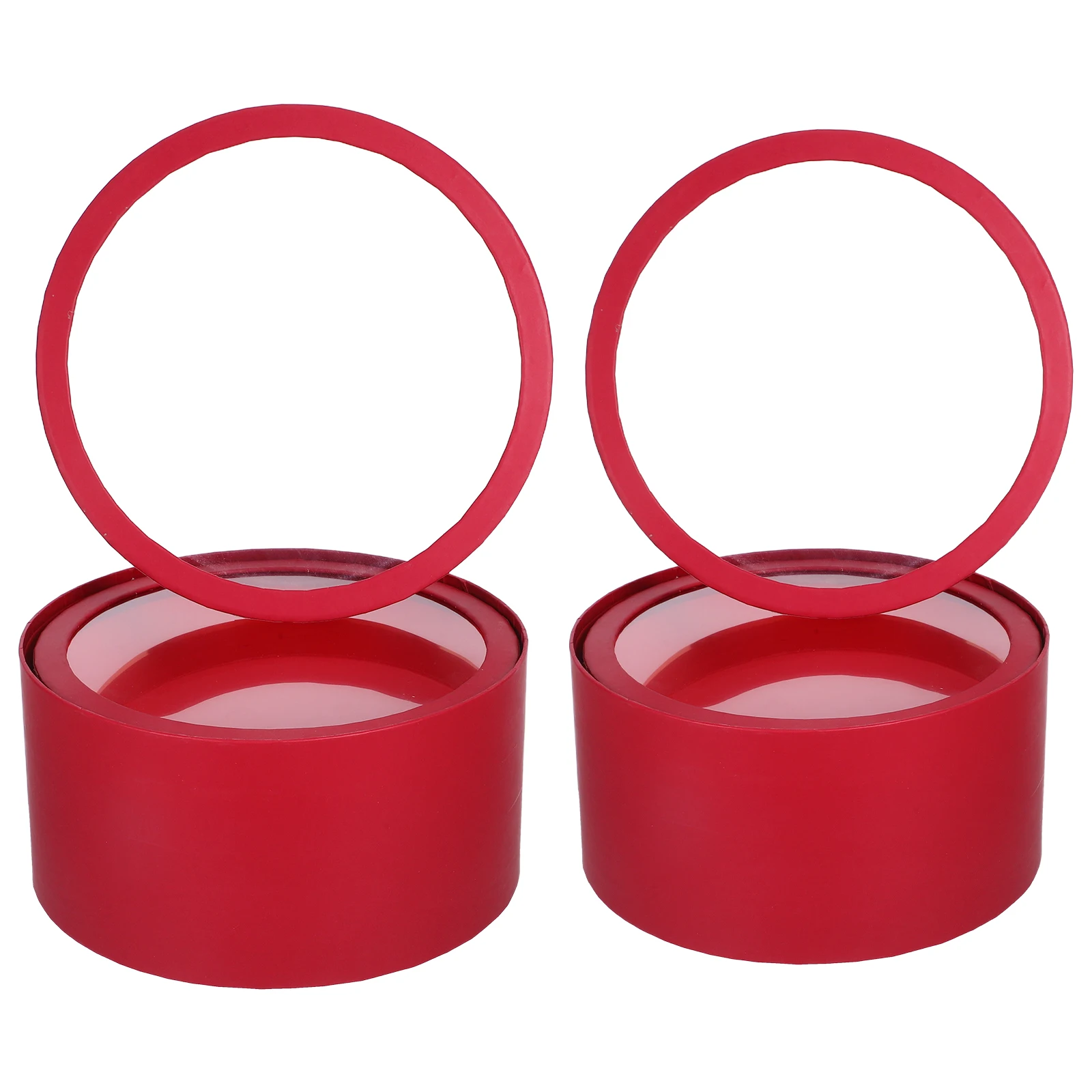 

2Pcs PVC Round Flower Boxes Transparent Valentine Packaging Floral Present Box Bouquet Holder Festival Gift Flower Box