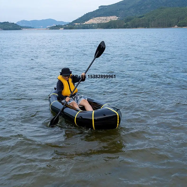 

High-Quality Inflatable Ultralight Single-Person Packraft - Reliable and Inflatable Solo Kayak for Outdoor Recreation