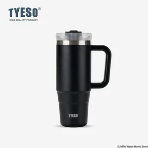Taza de automóvil de acero inoxidable con botella de tyeso de 30 oz de 40oz con tazón de viaje de viaje helado de pajita 10 mejores ventas de 40 oz tumblers - №5