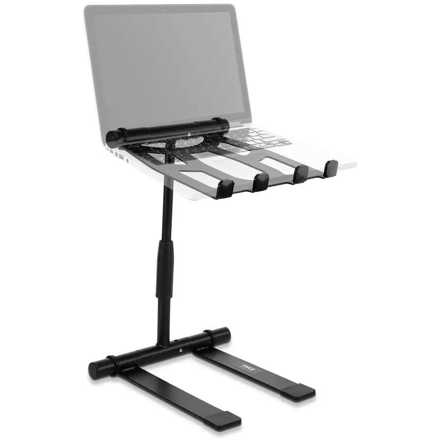 

Portable Folding Laptop Stand Standing Table with Adjustable Angle, Foldable Height and Four Prong AntiSlip Tray for iPad, Table
