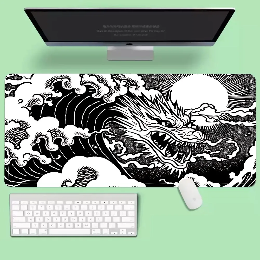 Japanese Dragon Large Gaming Mousepad Mouse Pad Laptop Gaming Accessories Mousepad Large Desk Mat Computer Gamer Keyboard Rug Ca