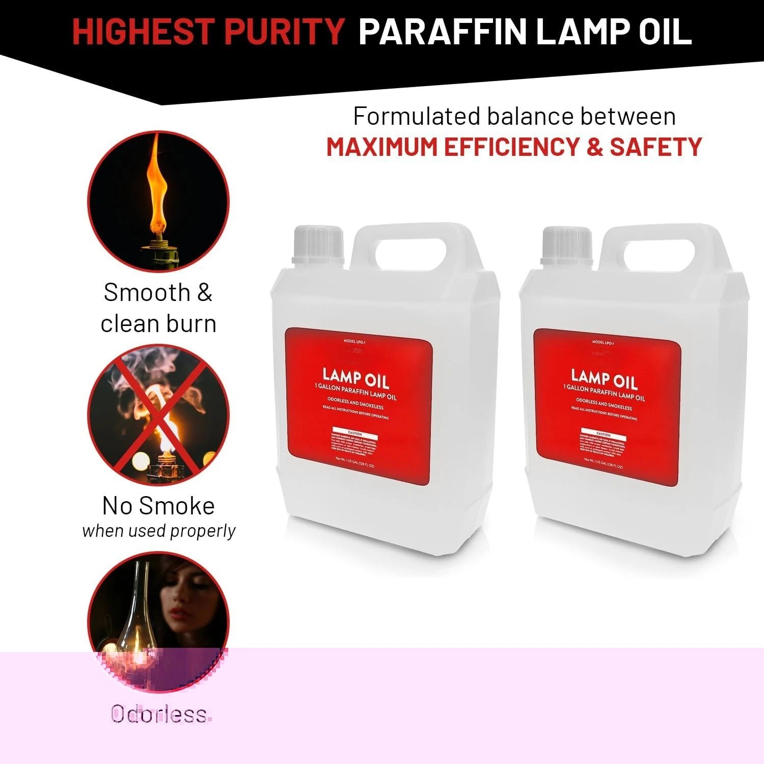 

2 Pack Liquid Paraffin Lamp Oil – 1 Gallon Clear Oil Lamp – Multifunctional Lamp Oil Smokeless Odorless Indoor,New Popularity
