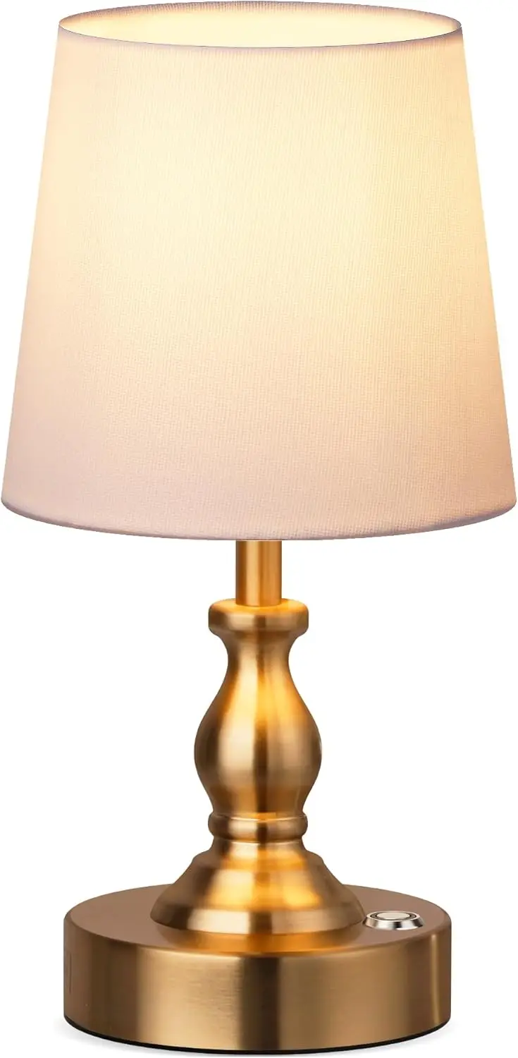 

Миниатюрная беспроводная светодиодная настольная лампа, 5200 мАч, перезаряжаемая, 3-уровневое сенсорное затемнение, античная латунь, для дома и кемпинга