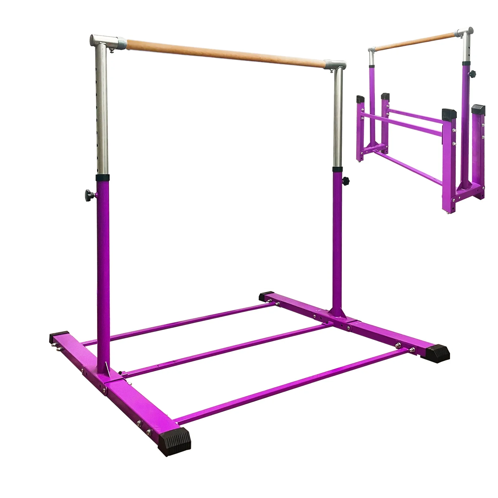 Best Sale Good Price  Gymnastic Bar for Kids Height Adjustable Horizontal Kip Bar Folding Gymnastic Junior Training Bar