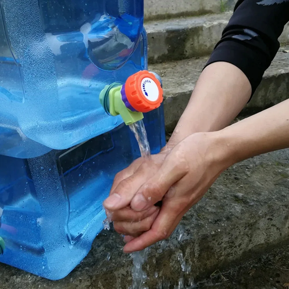 Outdoor Portable Bucket Large-capacity Plastic Water Tank with Faucet Camping Picnic Water Storage Tank  Water Storage Bucket - view 3