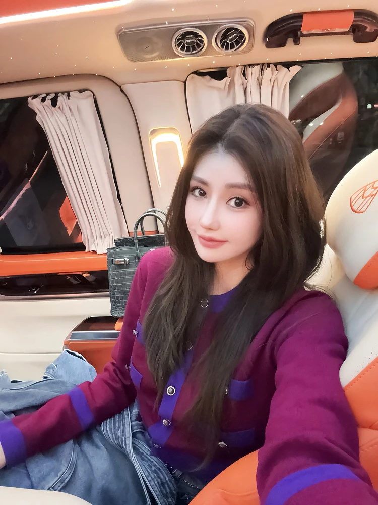 

ZOWZOW Beautiful Boxy Knitwear Women's Soft Wool round Ne Loosely Fit Long Sve Sweet Sle Spring Faion 2025