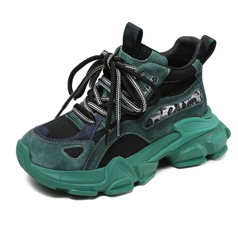 

Женская удобная обувь на платформе 6 см, весенне-осенние полые женские удобные туфли из натуральной сетки, массивные кроссовки, сандалии, вулканизированные дышащие лоферы