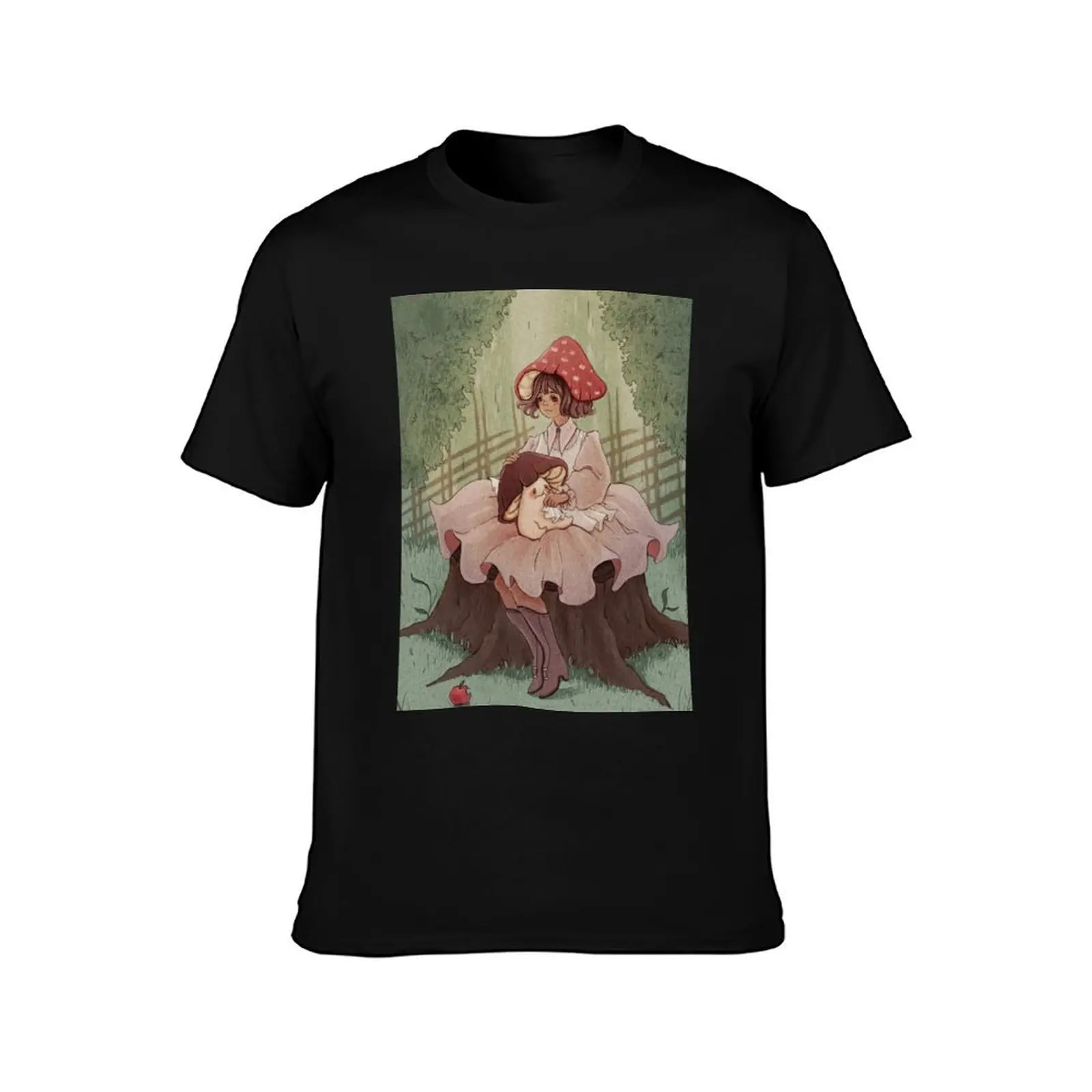 Mushroom friend gets afternoon snack T-Shirt Running Performance Short Sleeve Tee T-Shirt