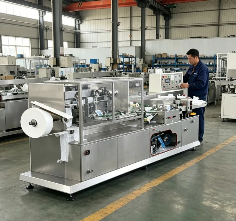 Wet Wipes Carton Erector and Packer for End Distribution, Reduce Manual Packing