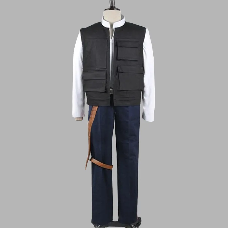 

Man Han Solo Cosplay Costume Disguise The Force Awakens Halloween Carnival Cosplay Han Solo Customized Clothes